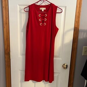 Michael Kors Red Grommet Mini Dress
